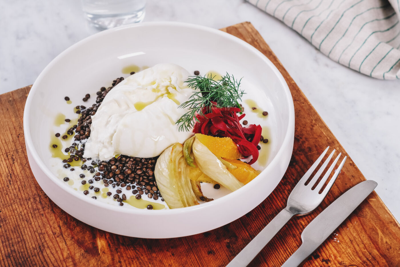 Fenchel-Linsen-Salat mit Burrata - Initiative Milch